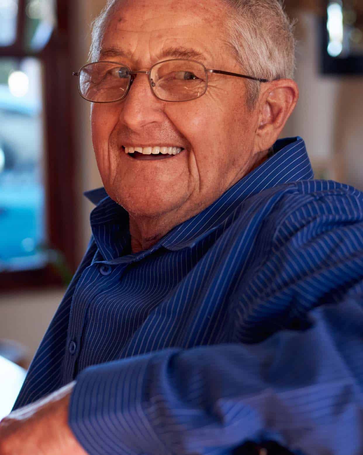 Senior man smiling at the camera