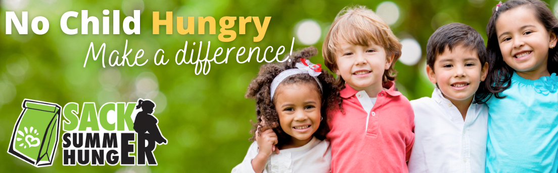 No Child Hungry Make a Diffrence when you Donate to Sack Summer Hunger